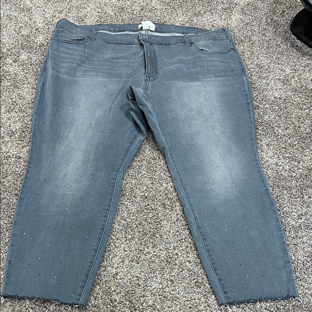 Lane Bryant Women's Gray Ankle Jeans